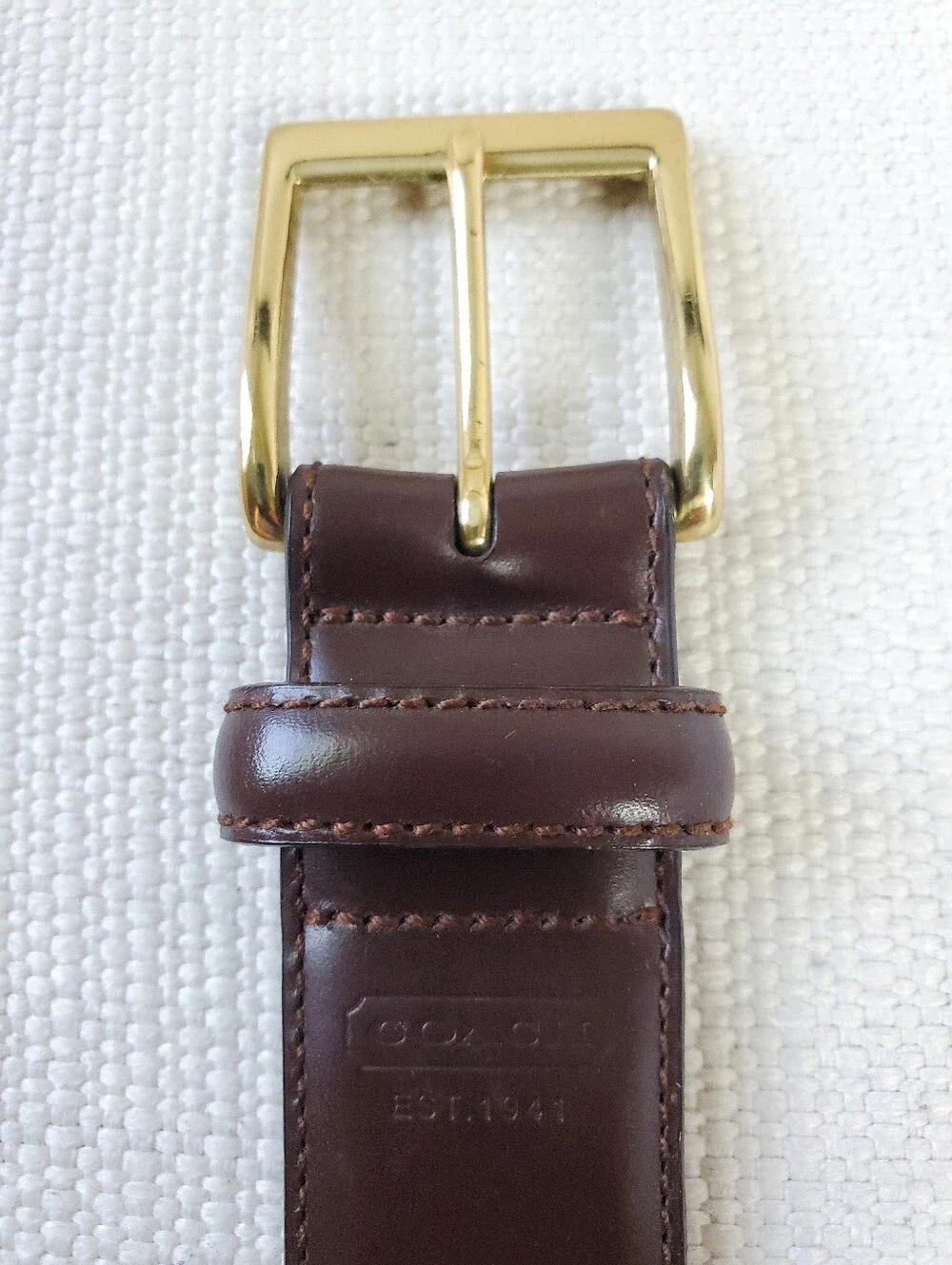 Coach Men's Brown Leather Belt 5953